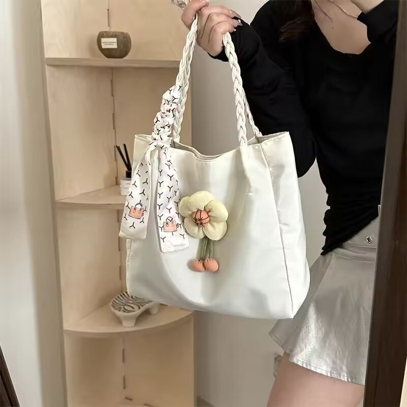 2025New Arrival-LargeNylon-Canvas Bags-Bucket Style&Tote Design for Women's School and Work-Shoulder Bags with Simple Aesthetics